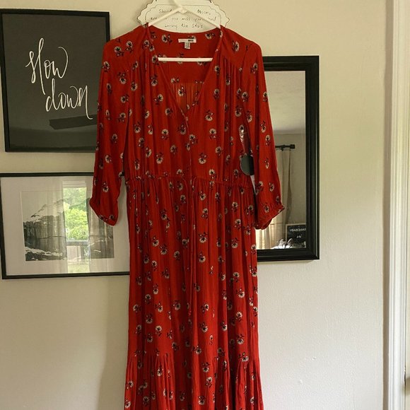 Amuse Society Maxi Dress with Floral Pattern - Picture 1 of 4